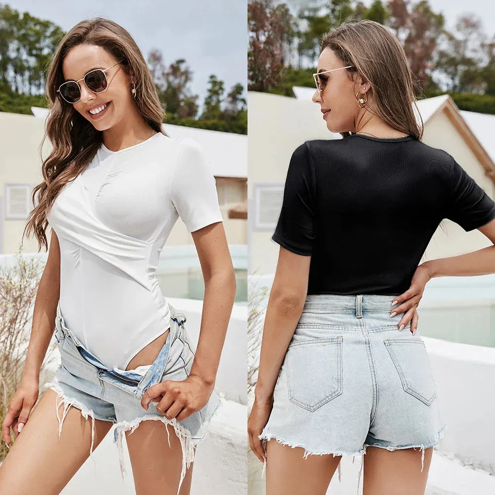 Women Short Sleeve Bodysuit